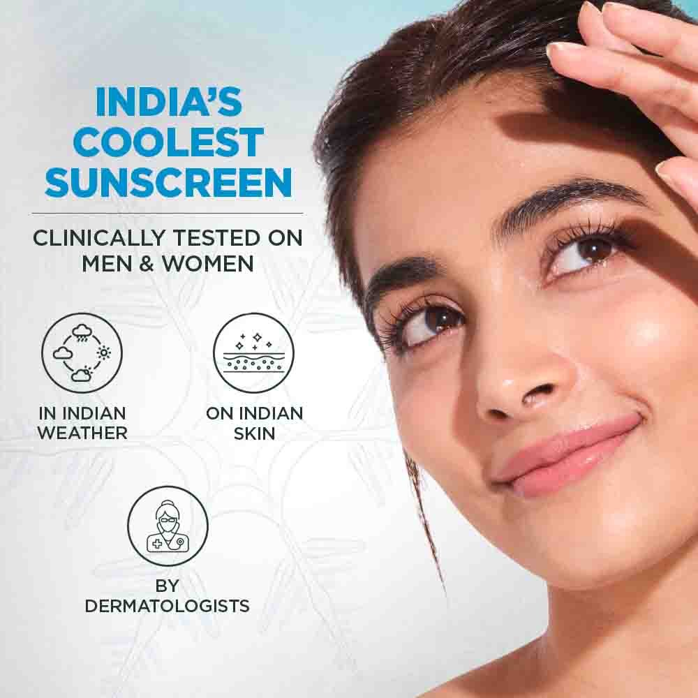 Garnier Super UV Cooling Watergel Sunscreen tube with SPF 50+